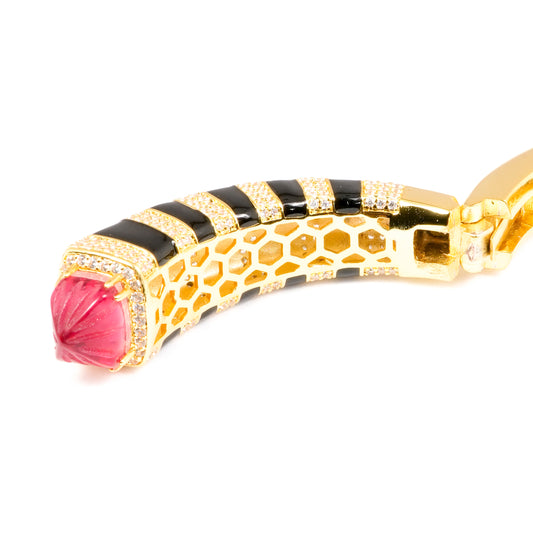 Monochrome Ruby Tip Bangle