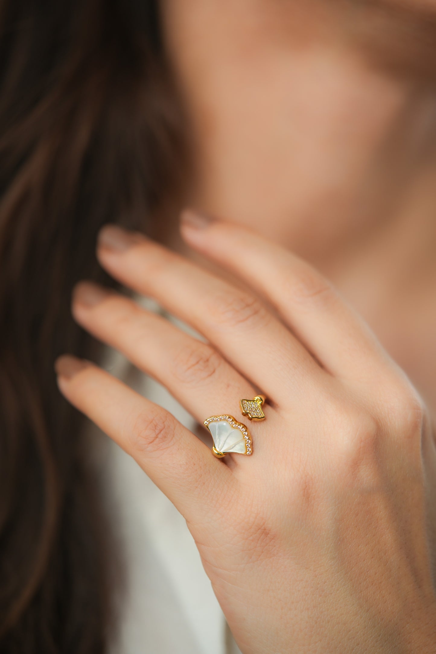 Iris Shell Adjustable Ring