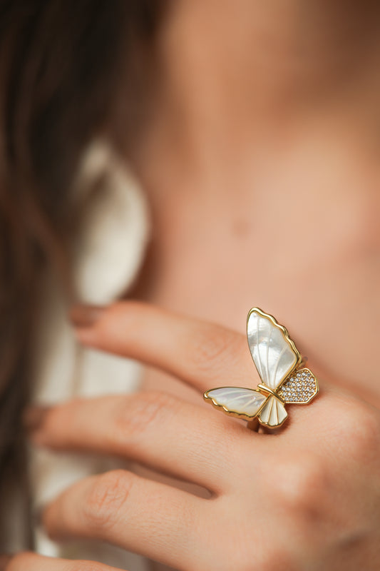 Golden Nectar Flutter Ring