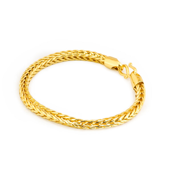 Classic Gold-Plated Byzantine Chain Bracelet | Bold, Durable & Luxurious Statement Jewelry