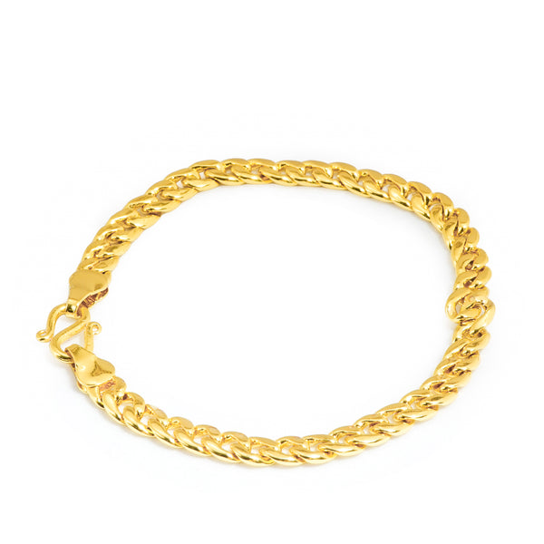 Bold Curb Chain Bracelet in Polished Gold Tone | Timeless and Versatile Unisex Jewelry