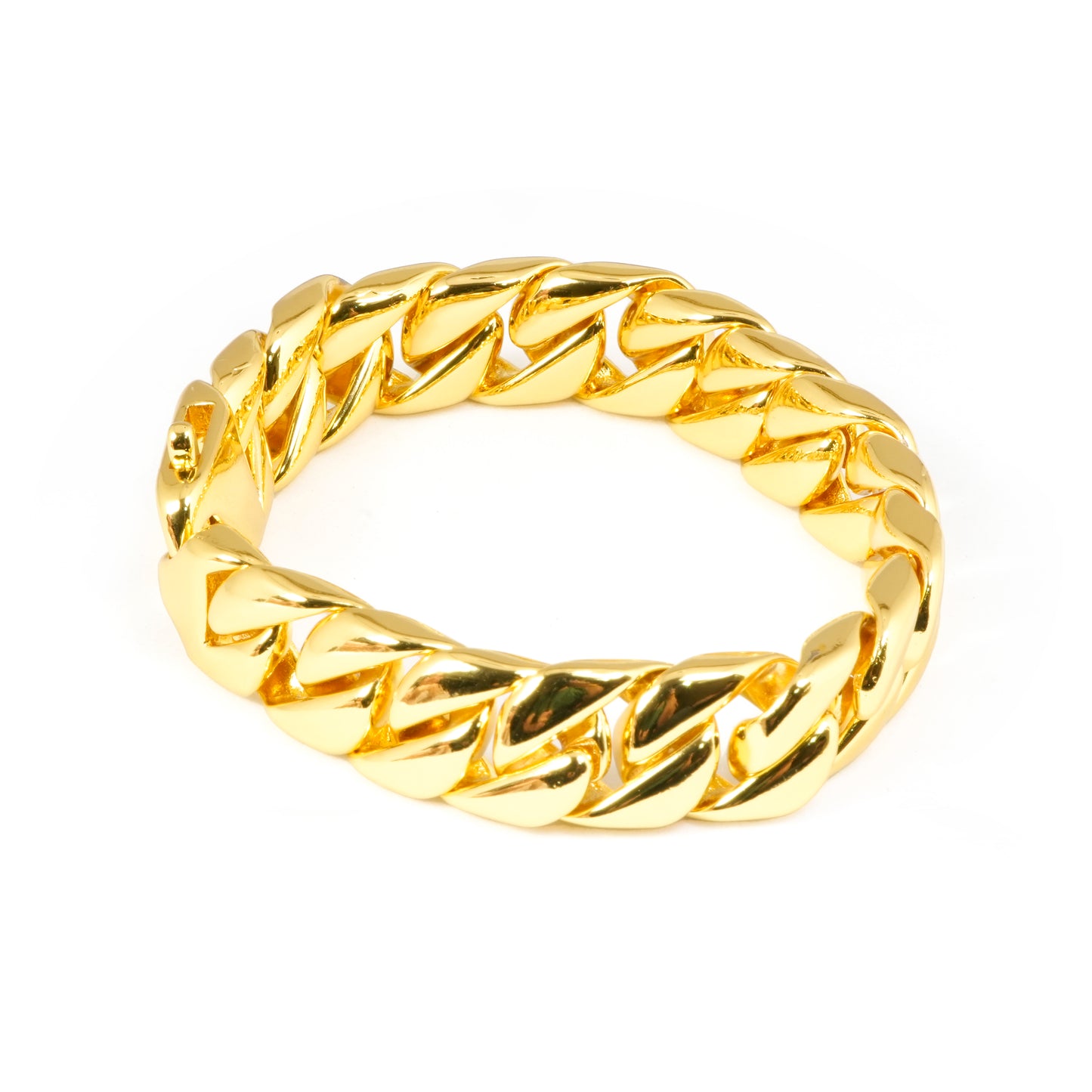 Bold Gold Cuban Link Chain Bracelet | Sleek, Polished & Timeless Statement Jewelry for Men and Women