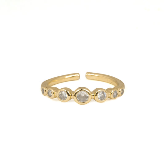 Graduated Bezel-Set Sparkle Ring