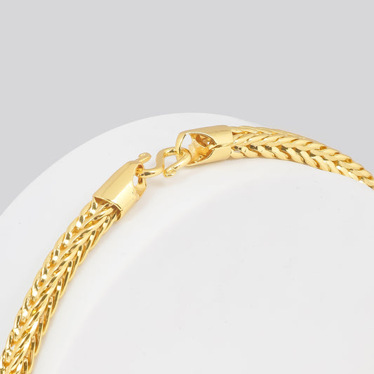 Classic Woven Gold Chain Necklace by Mahttab