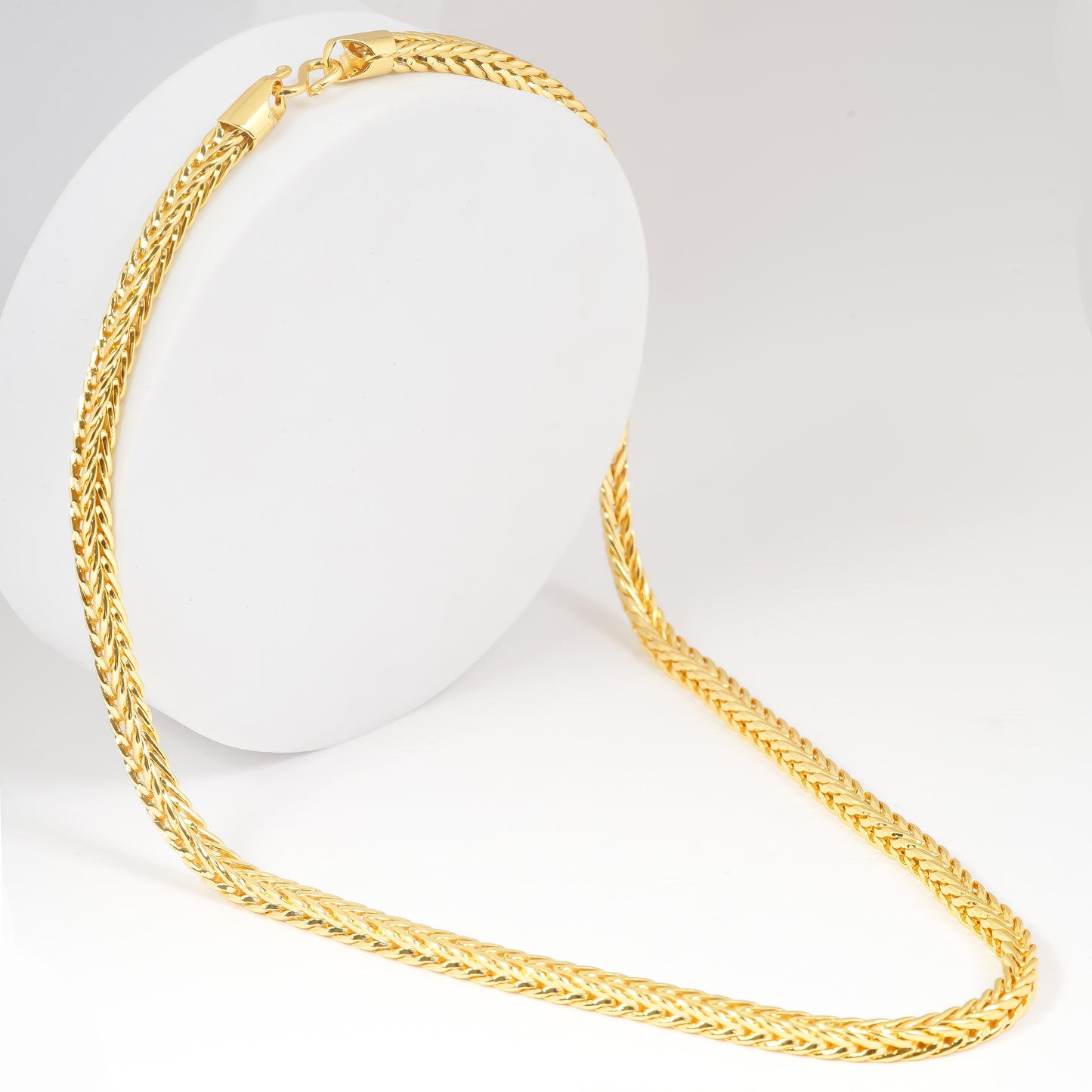 Classic Woven Gold Chain Necklace by Mahttab