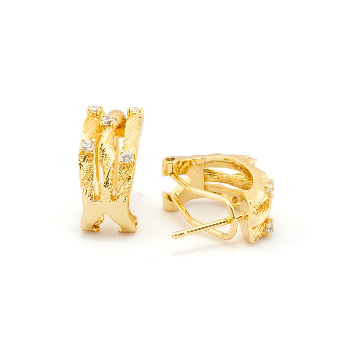 Textured Gold Huggies