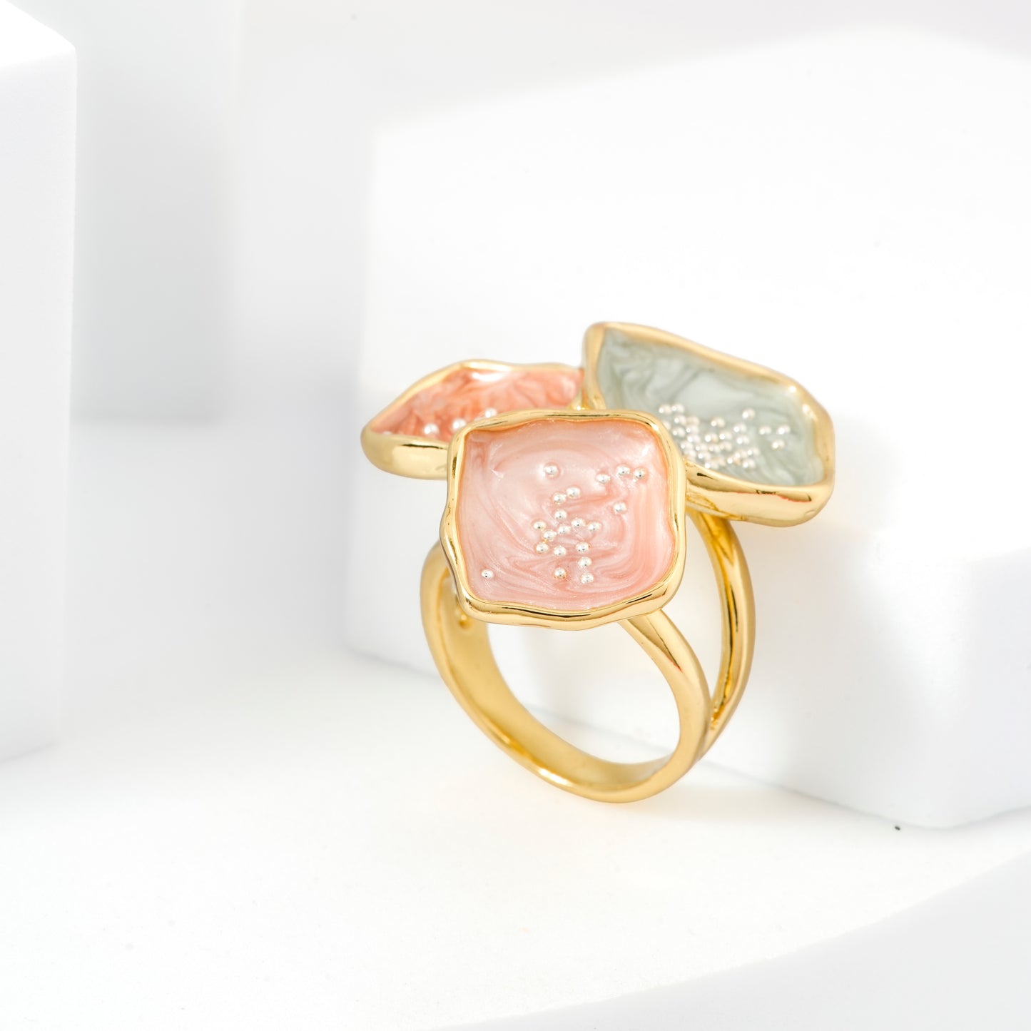 Pastel enamel ring