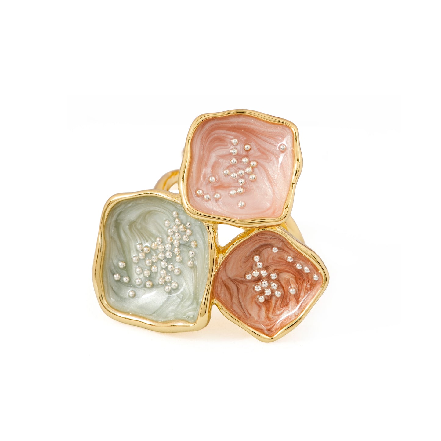 Pastel enamel ring