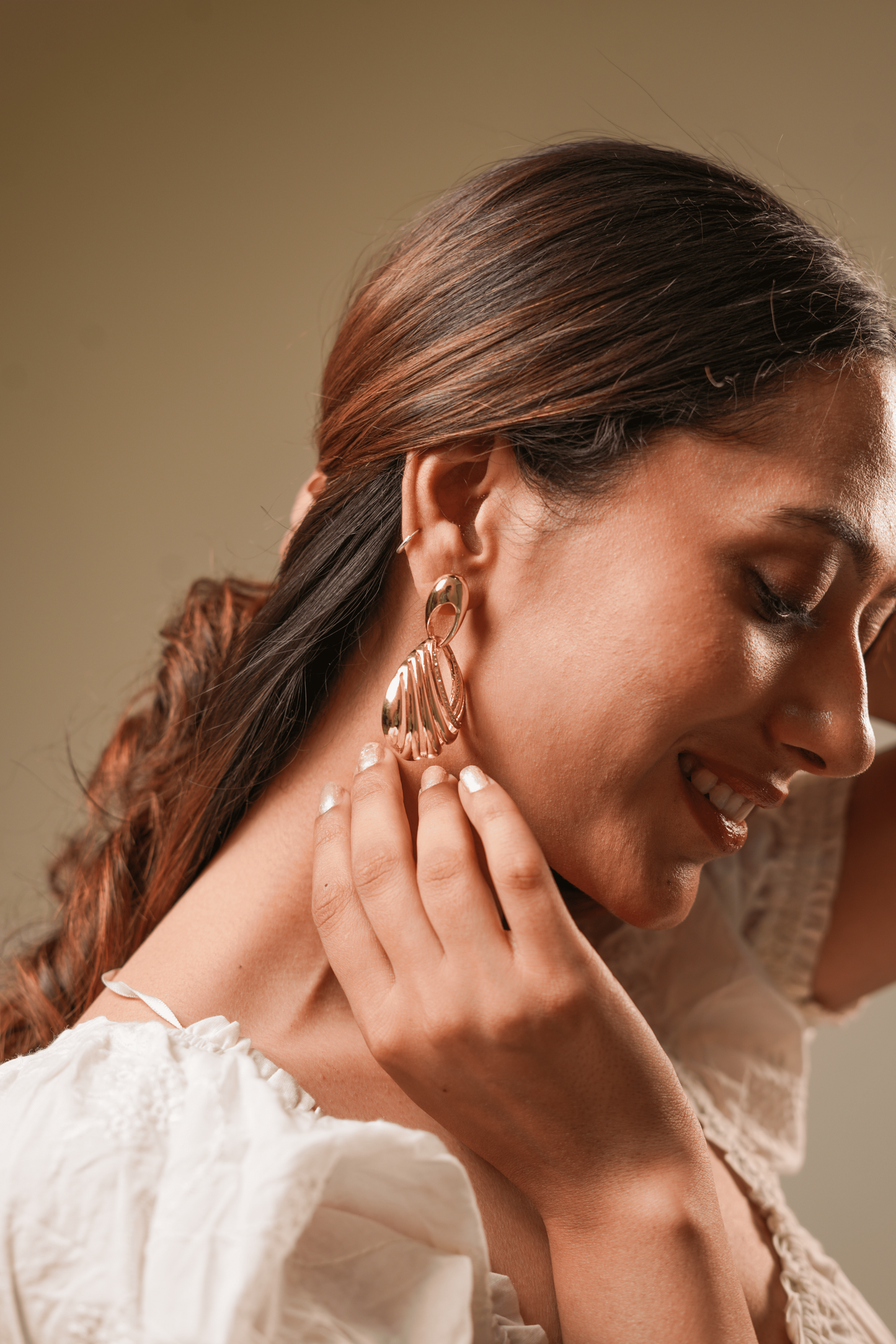 Swirl Gold Plated Earrings
