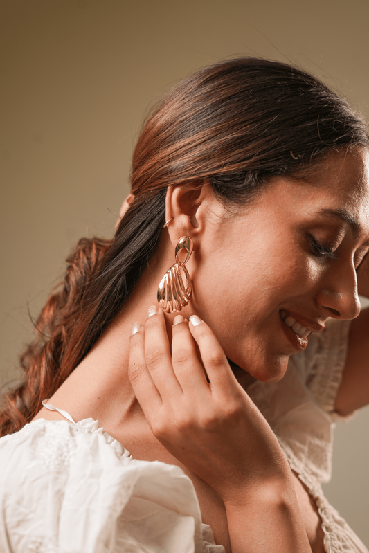 Swirl Gold Plated Earrings