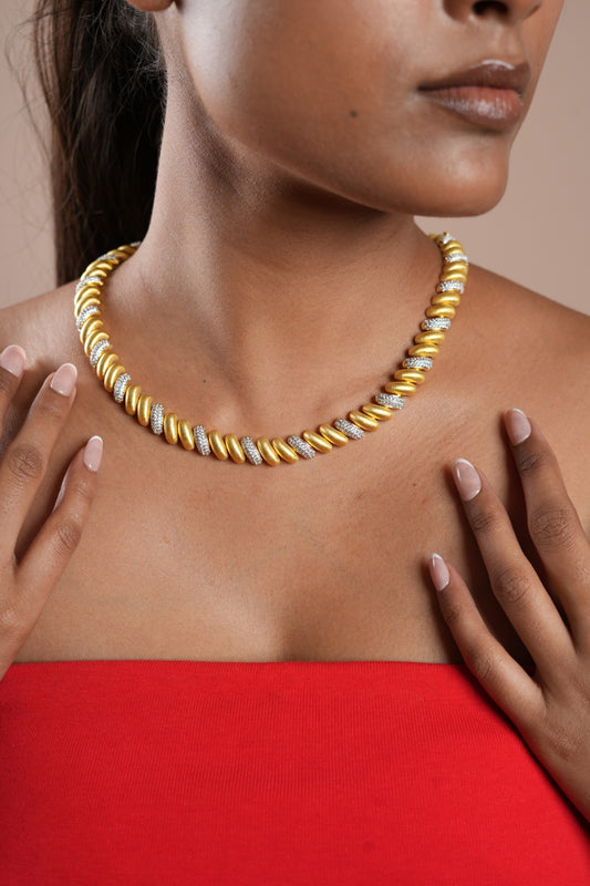 Frosted Gold Necklace