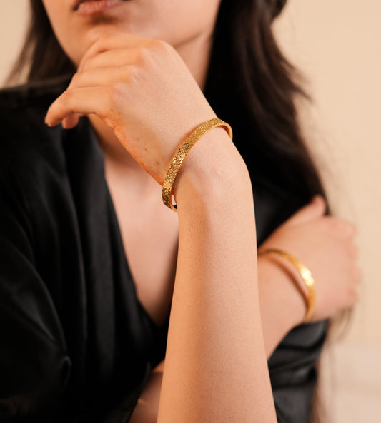 Glint Textured Bangles
