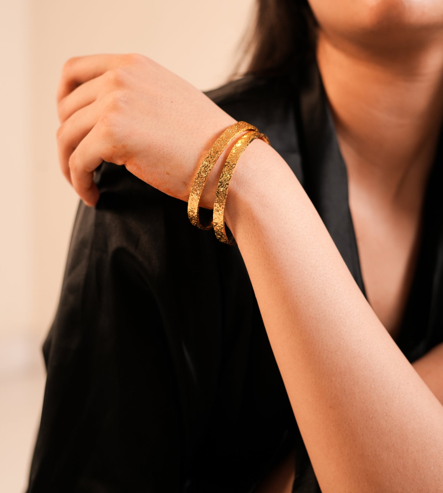 Glint Textured Bangles