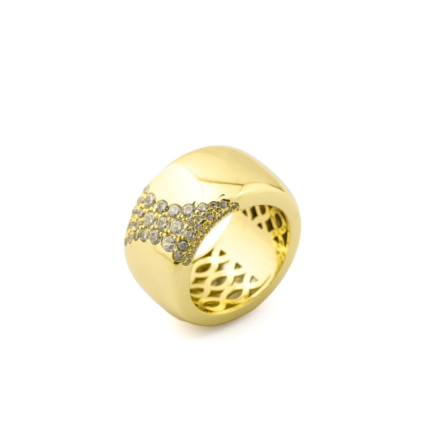 The Gilded Dome Pave Ring