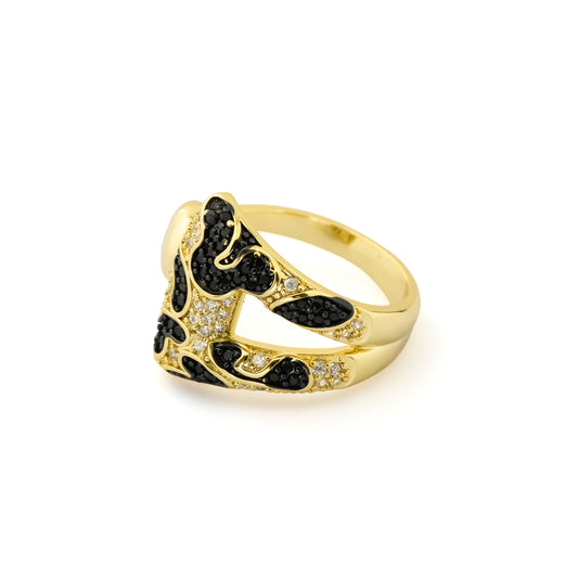 Cheetah Print Shield Ring