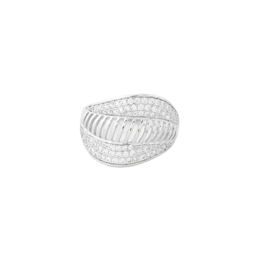 Aura Crystal Feather Ring