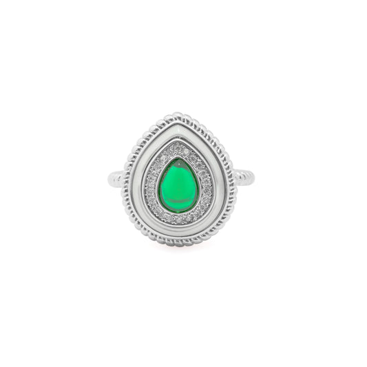 Emerald Tear Drop Ring