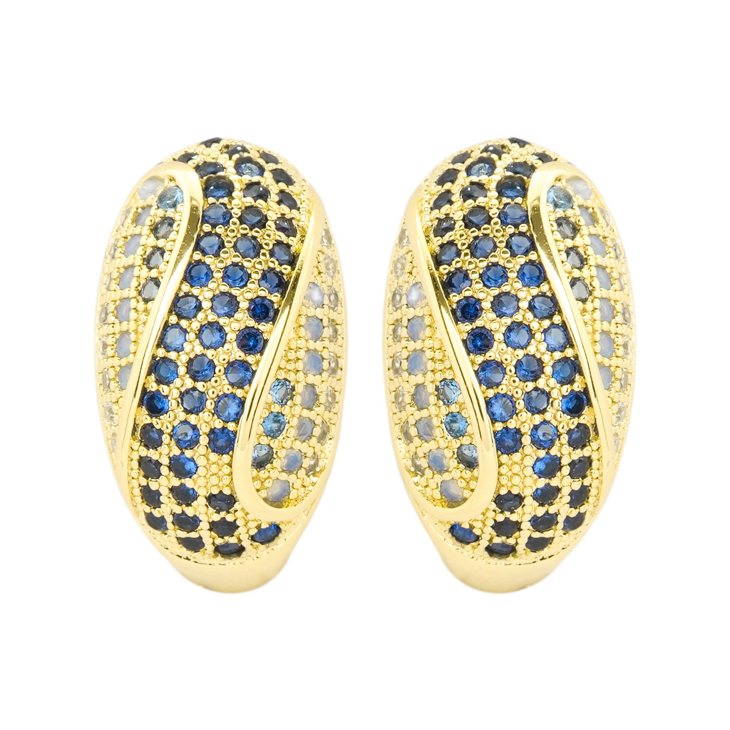 Blue Pave Huggies
